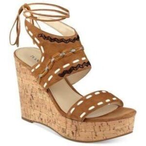 Size 8M Ivanka Trump ZADER Suede Open Toe Casual